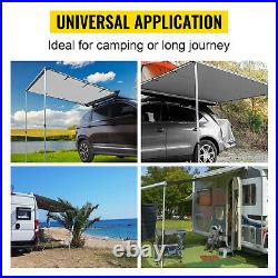 VEVOR Car Awning Car Tent Retractable Waterproof SUV Rooftop Grey 8.2'x6.5
