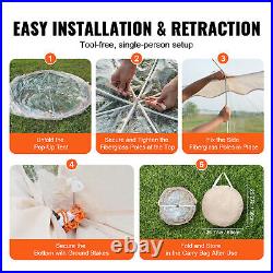 VEVOR Sports Tent Instant Pop-Up Clear Bubble Shelter Weather Proof 4-8 Person