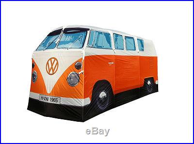 VW Camper Van Tent Volkswagen Bus Camping Blue Orange Red