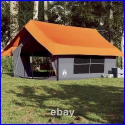 VidaXL Camping Tent 5-Person Grey and Orange Waterproof