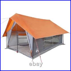 VidaXL Camping Tent 5-Person Grey and Orange Waterproof
