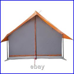 VidaXL Camping Tent 5-Person Grey and Orange Waterproof