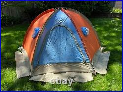 Vintage 1970s JanSport Mountain Dome Tent, Orange and Blue