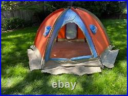 Vintage 1970s JanSport Mountain Dome Tent, Orange and Blue