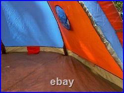 Vintage 1970s JanSport Mountain Dome Tent, Orange and Blue