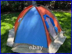 Vintage 1970s JanSport Mountain Dome Tent, Orange and Blue