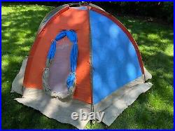 Vintage 1970s JanSport Mountain Dome Tent, Orange and Blue