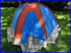 Vintage 1970s JanSport Mountain Dome Tent, Orange and Blue