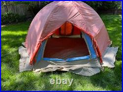 Vintage 1970s JanSport Mountain Dome Tent, Orange and Blue
