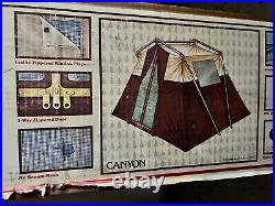 Vintage 1980s Canyon Tent 8x10 Academy Broadway Original Box & Manual EXCELLENT