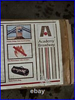 Vintage 1980s Canyon Tent 8x10 Academy Broadway Original Box & Manual EXCELLENT