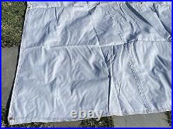 Vintage Canvas Dining Camping Fly Canopy 11' 6 X 10' 6 Poles Needs Stakes Rope