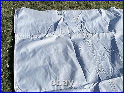 Vintage Canvas Dining Camping Fly Canopy 11' 6 X 10' 6 Poles Needs Stakes Rope