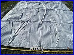 Vintage Canvas Dining Camping Fly Canopy 11' 6 X 10' 6 Poles Needs Stakes Rope