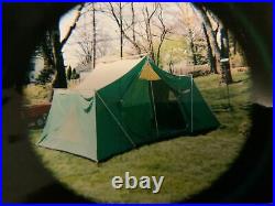 Vintage Coleman American Heritage CANVAS Roof Cabin Tent 8491-865 13'x10' Green