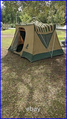 Vintage HILLARY CANVAS TENT (11X9) clean with instructions 1981