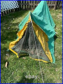 Vintage SEARS 5' x 7' ONE PERSON Heavy Duty CANVAS CAMPING TENT + Poles