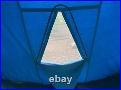 Vintage Sears Heavy Duty Canvas umbrella Cabin Tent aprox 11'x11' External Frame