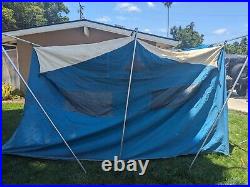 Vintage Wenzel 1960's Heavy Canvas Tent 10' X 14