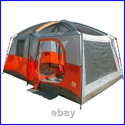 WFST BIG SUR 8 Person Large Camping Tent with 2 Rooms, Orange BRAND NEW