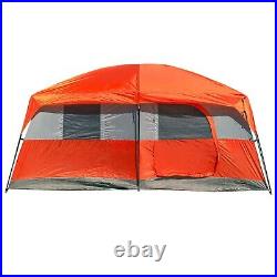 WFST BIG SUR 8 Person Large Camping Tent with 2 Rooms, Orange BRAND NEW