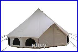 WHITEDUCK Premium Avalon Canvas Bell Tent Bundle withStove Jack- Camping, Glamping