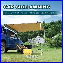WOLFSTORM 6.6x8.2 Ft Retractable Car Side Awning Outdoor Pull Out Roof Tent Sun