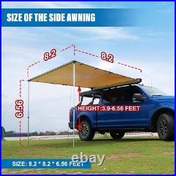 WOLFSTORM 8.28.2 Ft Car Side Awning withLED Lights Outdoor Pull Out Roof tent Sun