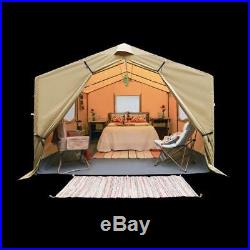 Wall Tent Outdoor Camping Shelter Hanging Pocket 12x10 Sleeps 6 Strong Wheel Bag
