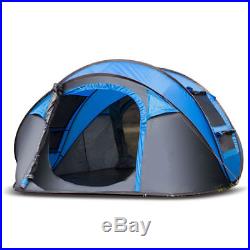 Waterproof 3-4 People Automatic Pop Up Large Family Tent Camping Hiking Tent