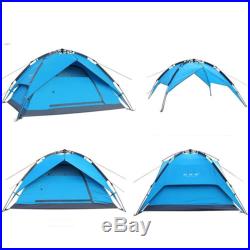 Waterproof 3-4 Person Hydraulic Rapid Self Pop Up Double Layer Camping Tent
