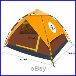 Waterproof 4-5 People Automatic Instant Pop Up Tent Camping Hiking Tent 4 Season