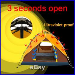 Waterproof 4-5 People Automatic Instant Pop Up Tent Camping Hiking Tent 4 Season