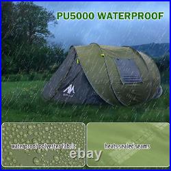Waterproof 4-6Person Pop-Up Tent Automatic Double Door Easy Setup Camping& Beach