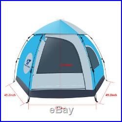 Waterproof Automatic 5-6 People Outdoor Instant Popup Tent Camping Hiking Canopy