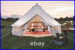 Waterproof Cotton Canvas Large Family Camp Beige Bell Sporting Tent
