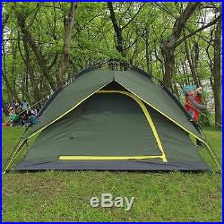Waterproof Double layer Auto Instant Camping Family Pop Up Umbrella Tent Green