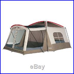 Wenzel Klondike 16 x 11 Large 8 Person Screen Room Outdoor Camping Tent, Brown