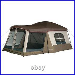 Wenzel Klondike 16 x 11 Large 8 Person Screen Room Outdoor Camping Tent, Brown