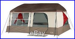 Wenzel Kodiak TENT, 9 Person Family Ultra Sturdy CAMPING TENT, Tan & Red