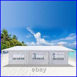 White Tent 3x9m 2 Doors 8 Sides Waterproof Tent withSpiral Tubes for Household Wed