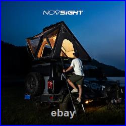 Wide Rooftop Tent Hard Shell Waterproof for Jeep SUV Truck Van withLadder NOVSIGHT